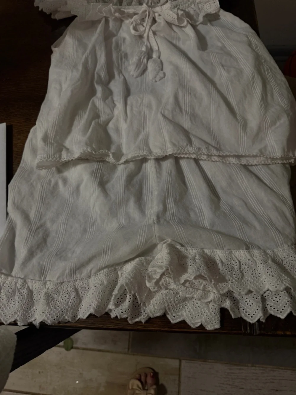 Shabby Chic White Gauzy pjs - Picture 6 of 8